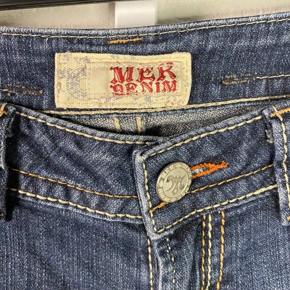 MEK Jeans Women’s Veracruz Capri‎ Size 26 Denim Embellished Pockets - Picture 4 of 11